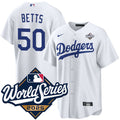Mookie Betts Los Angeles Dodgers Home 2025 World Series Player Jersey - White