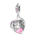 Mother & Daughter Hearts Dangle Charm