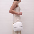 NANCY GONZALEZ WHITE CROCODILE CROSSBODY BAG