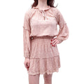 NATALIE MARTIN BLUSH PINK PATTERNED DRESS - SIZE S