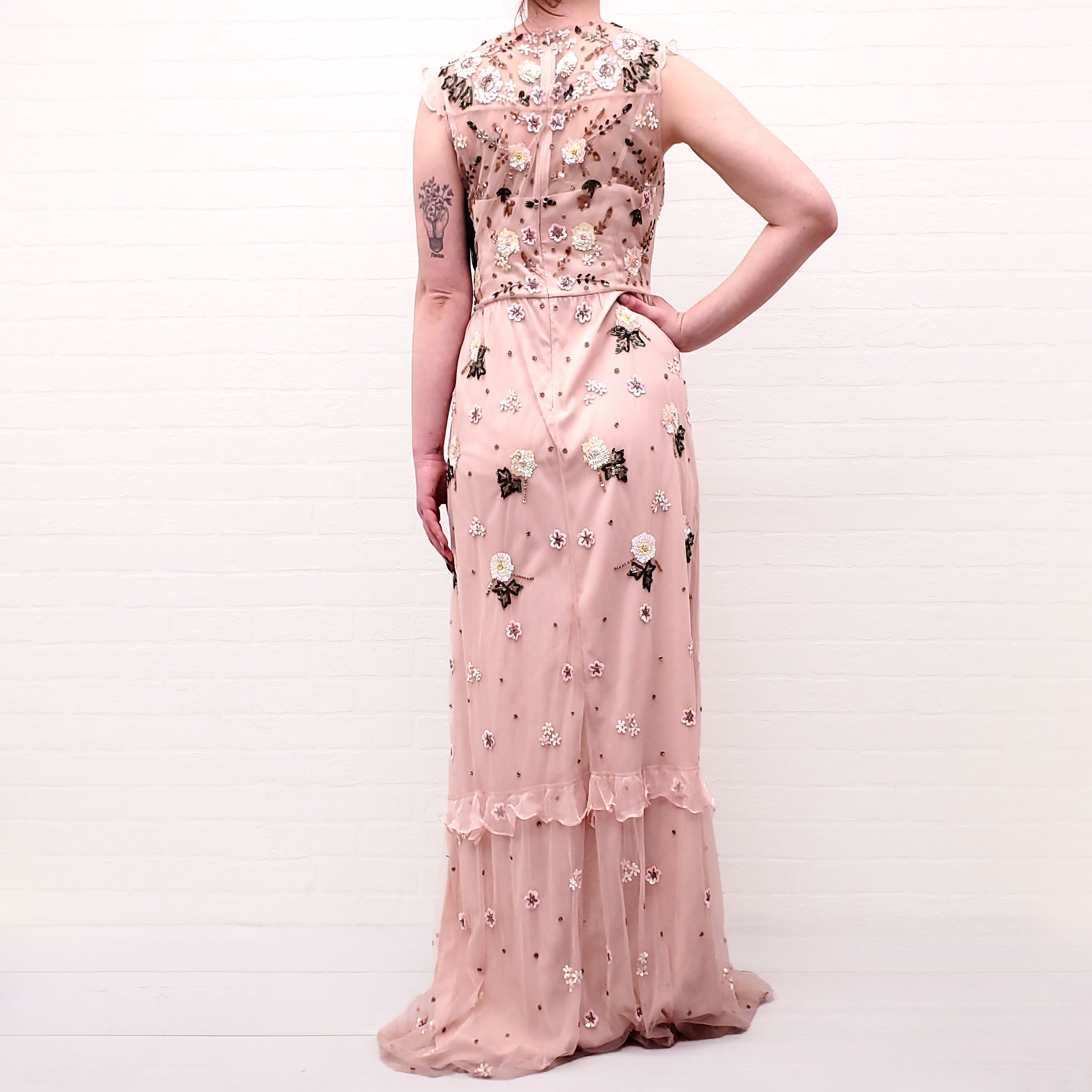 NEEDLE & THREAD MESH TULLE GOWN - SIZE 8