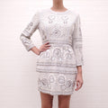 NEEDLE & THREAD SILVER SEQUIN DRESS - SIZE 8