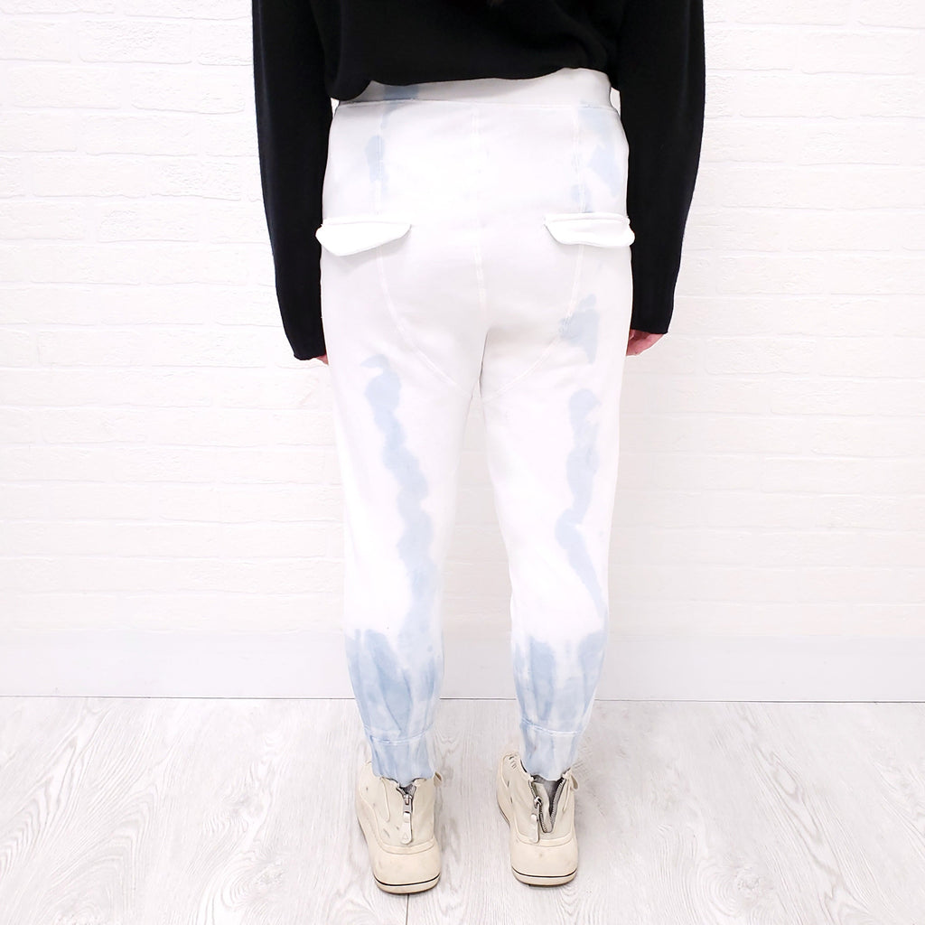 NILI LOTAN BLUE TIE DYE SWEATPANTS - SIZE S