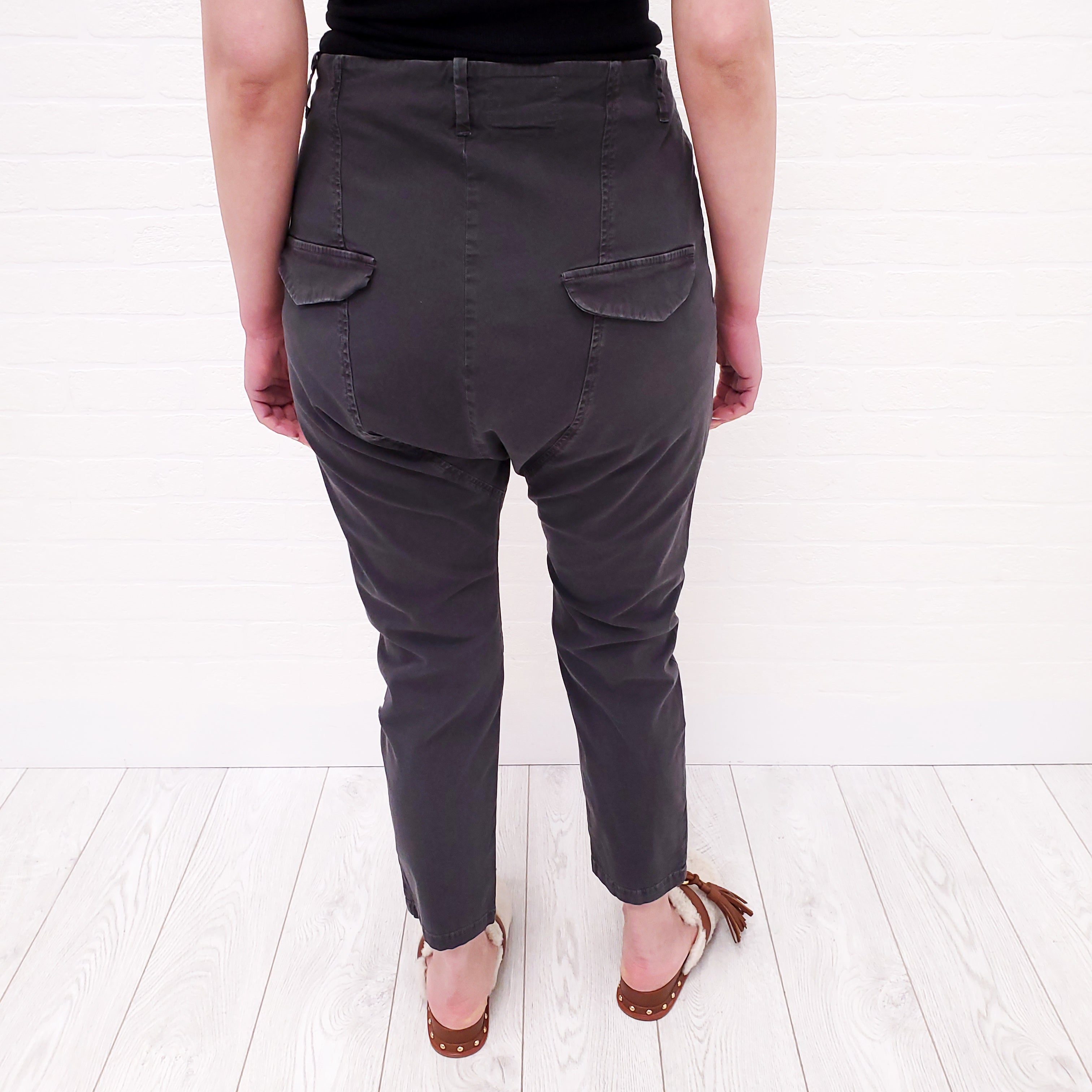 NILI LOTAN DARK GREY 'PARIS' PANTS - SIZE 2