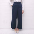 NILI LOTAN NAVY WIDE LEG TROUSERS - SIZE 2