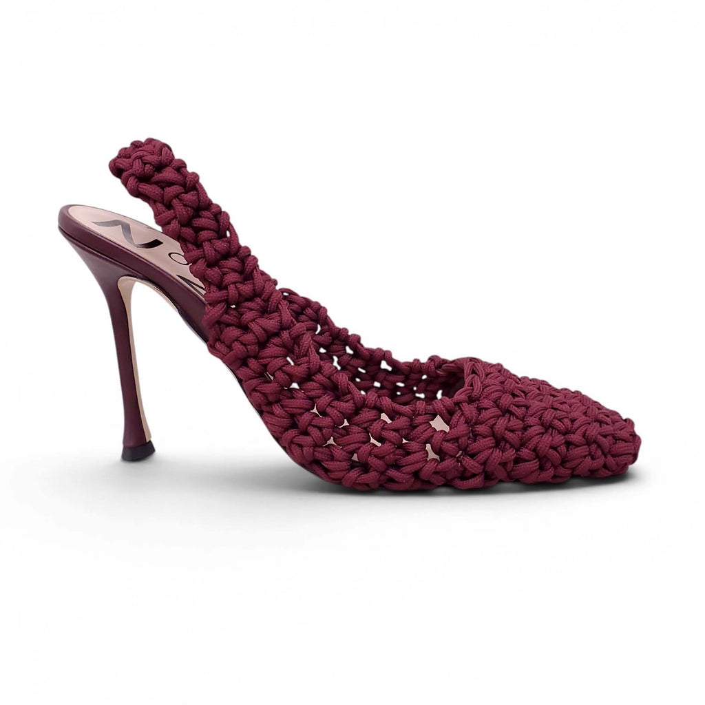 Nº21 BURGUNDY KNIT HEELS - SIZE 40