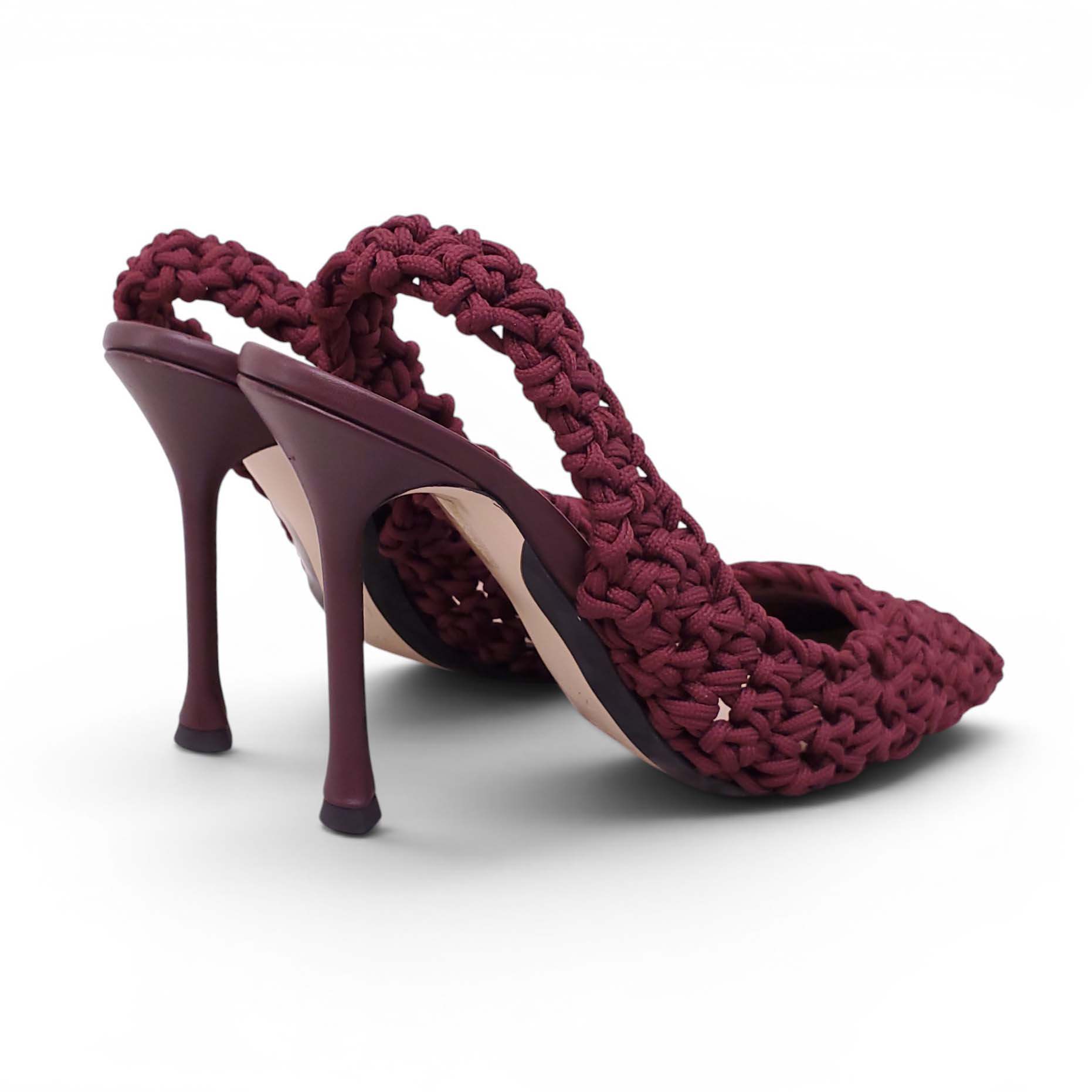Nº21 BURGUNDY KNIT HEELS - SIZE 40
