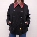 Nº21 DENIM JACKET WITH RED PVC COLLAR - SIZE 44
