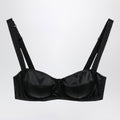 Dolce&Gabbana Balconette Bra In Stretch Silk Satin, Black Women
