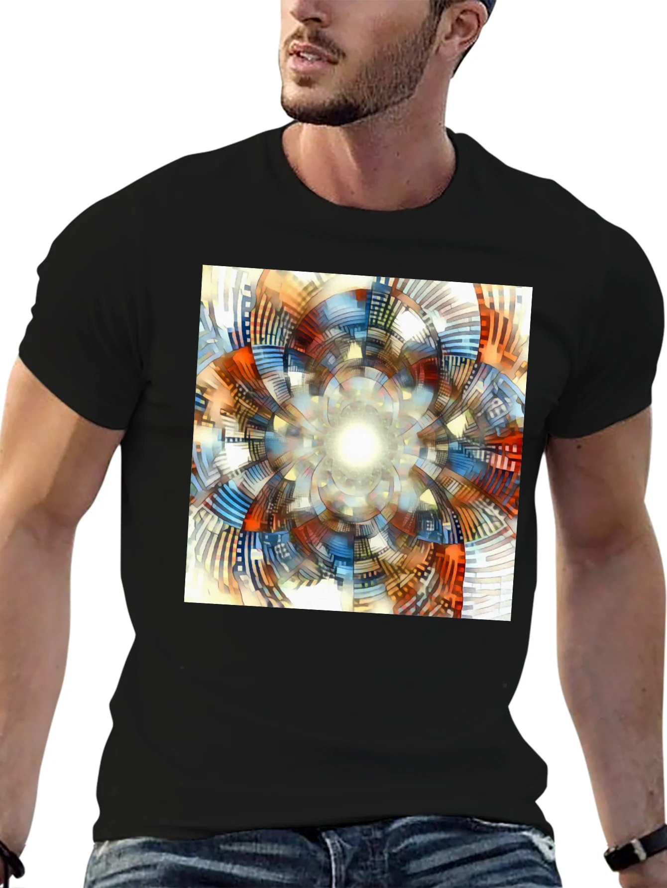 Abstract Geometric Print T-Shirt