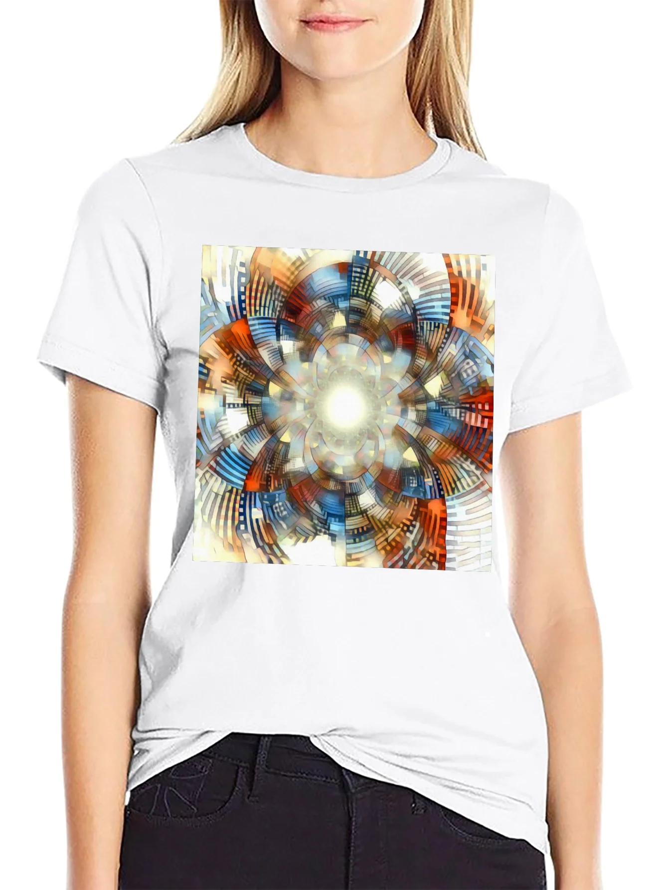 Abstract Geometric Print T-Shirt