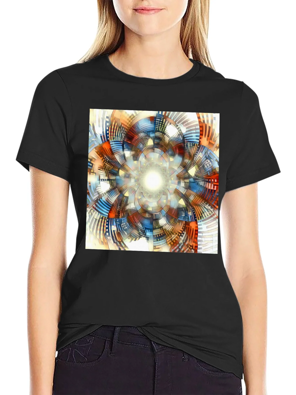 Abstract Geometric Print T-Shirt
