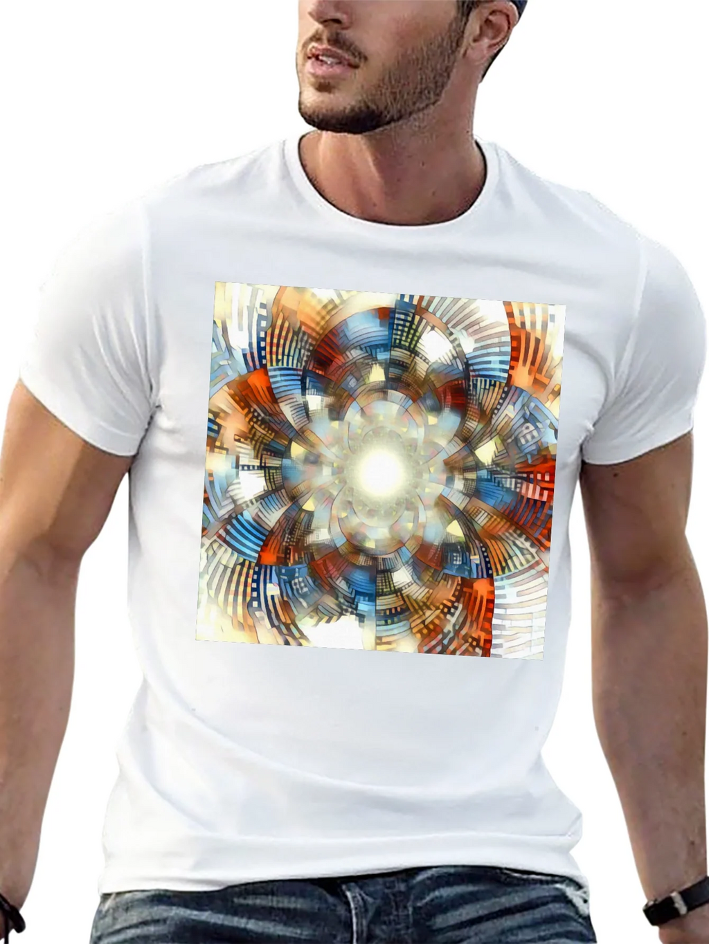 Abstract Geometric Print T-Shirt