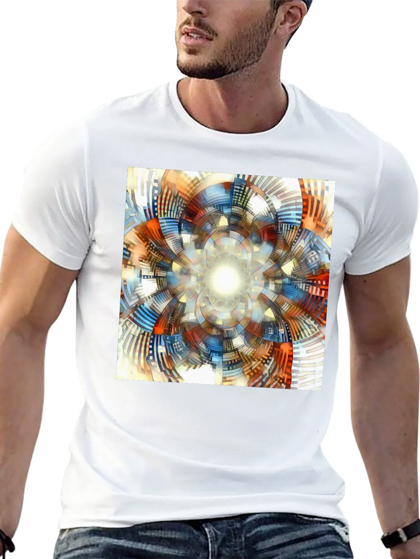 Abstract Geometric Print T-Shirt