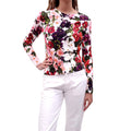 OSCAR DE LA RENTA MULTI-COLOURED FLORAL CARDIGAN - SIZE XS