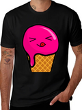 Ice Cream Graphic Tee - Unisex Black T-Shirt