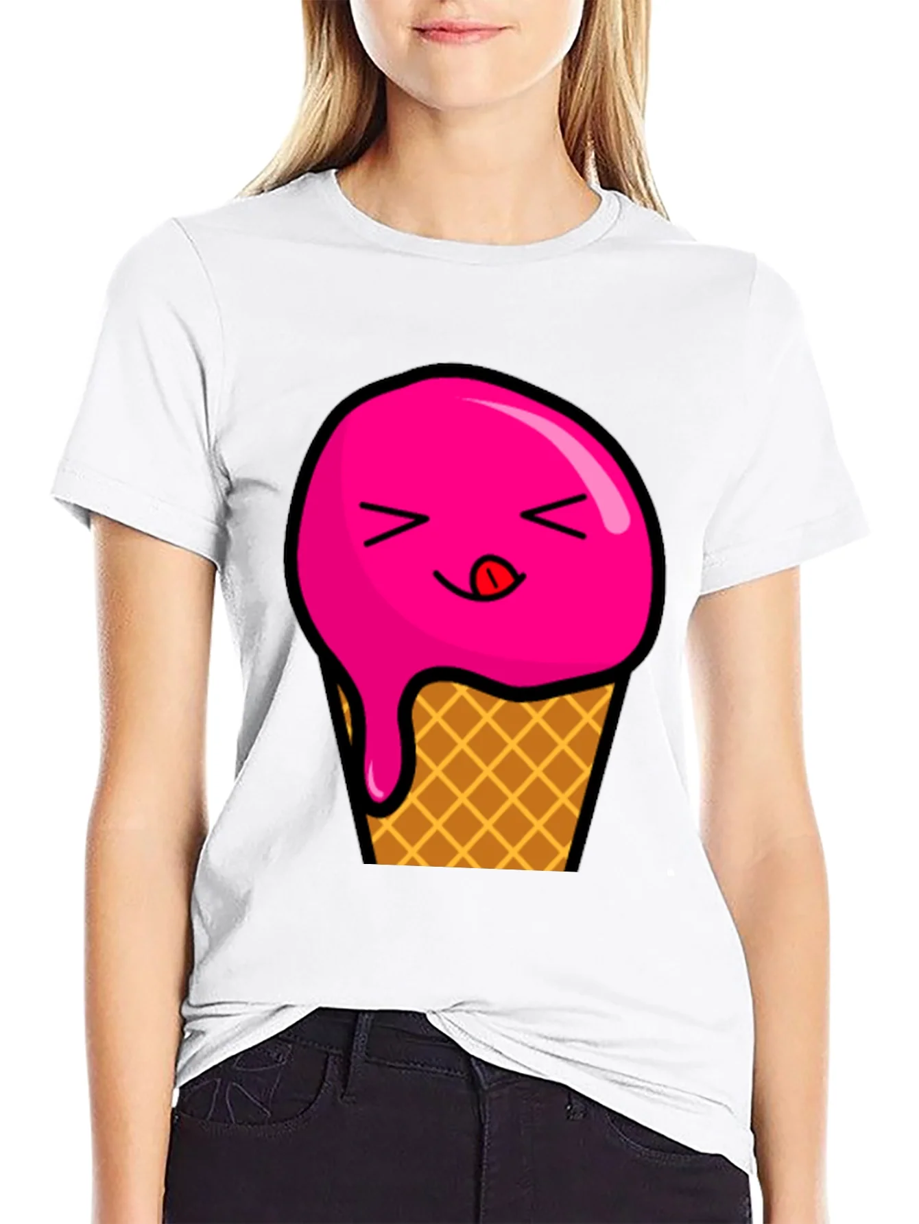 Ice Cream Graphic Tee - Unisex Black T-Shirt