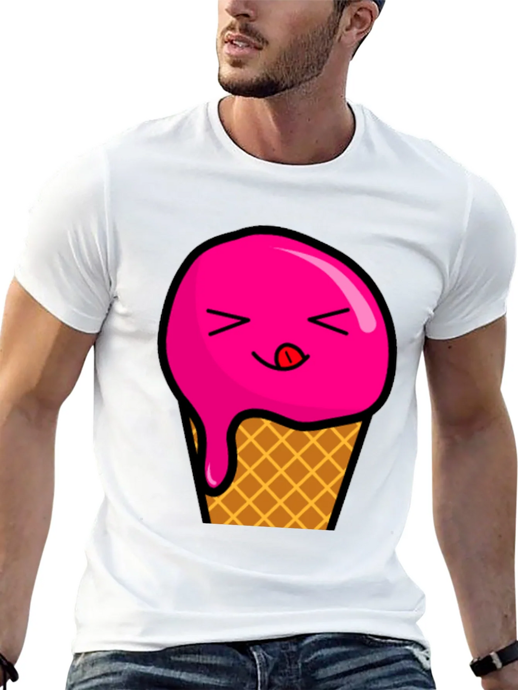 Ice Cream Graphic Tee - Unisex Black T-Shirt