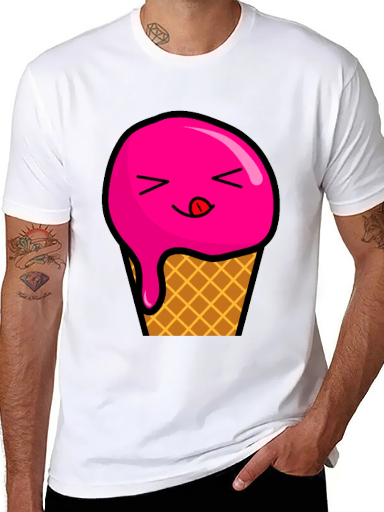 Ice Cream Graphic Tee - Unisex Black T-Shirt