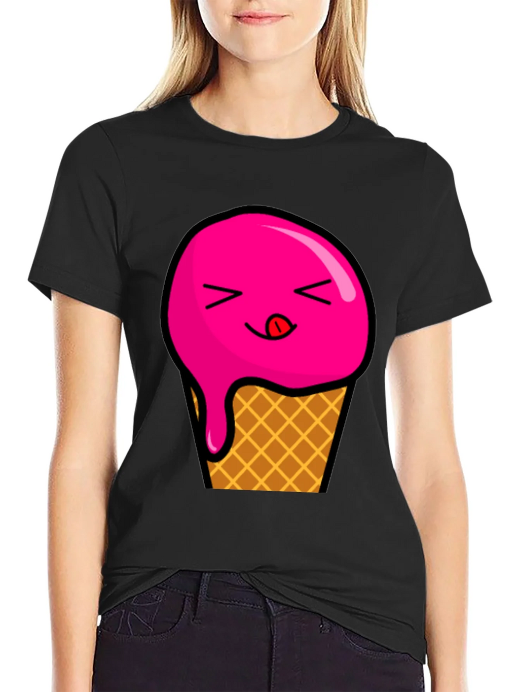 Ice Cream Graphic Tee - Unisex Black T-Shirt