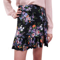 PACO RABANNE BLACK FLORAL SKIRT - SIZE 38