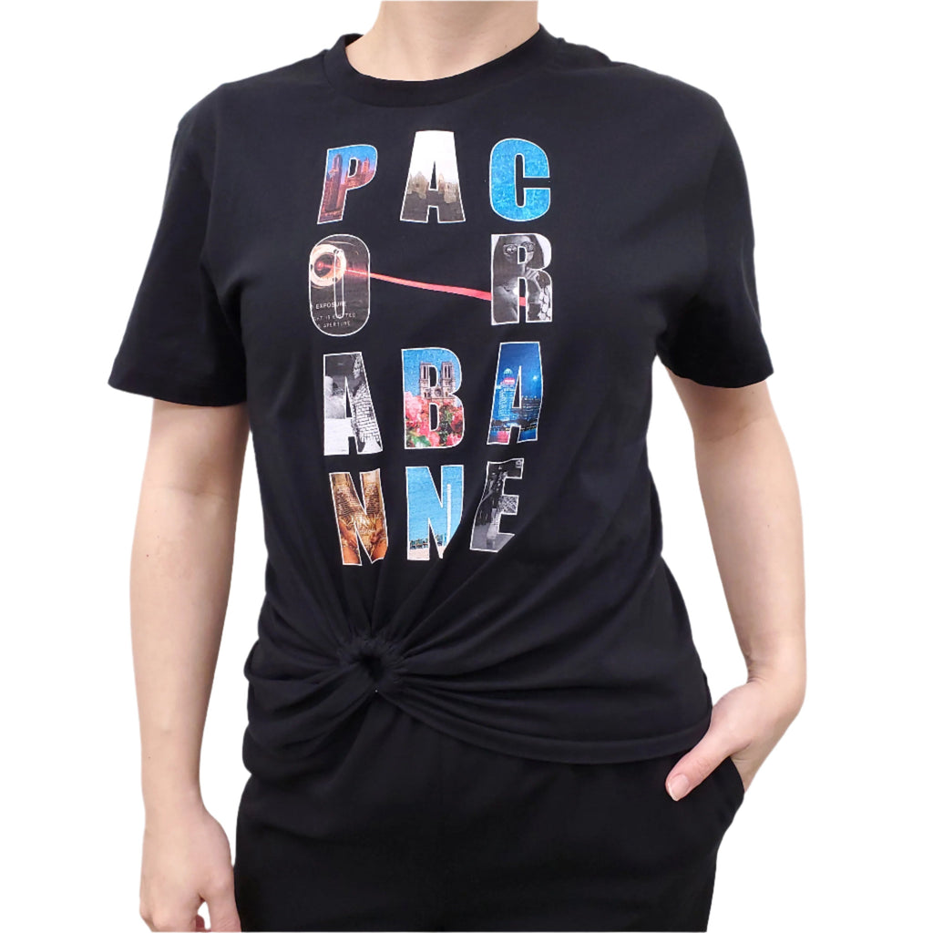 PACO RABANNE LOGO KNOT T-SHIRT - SIZE M