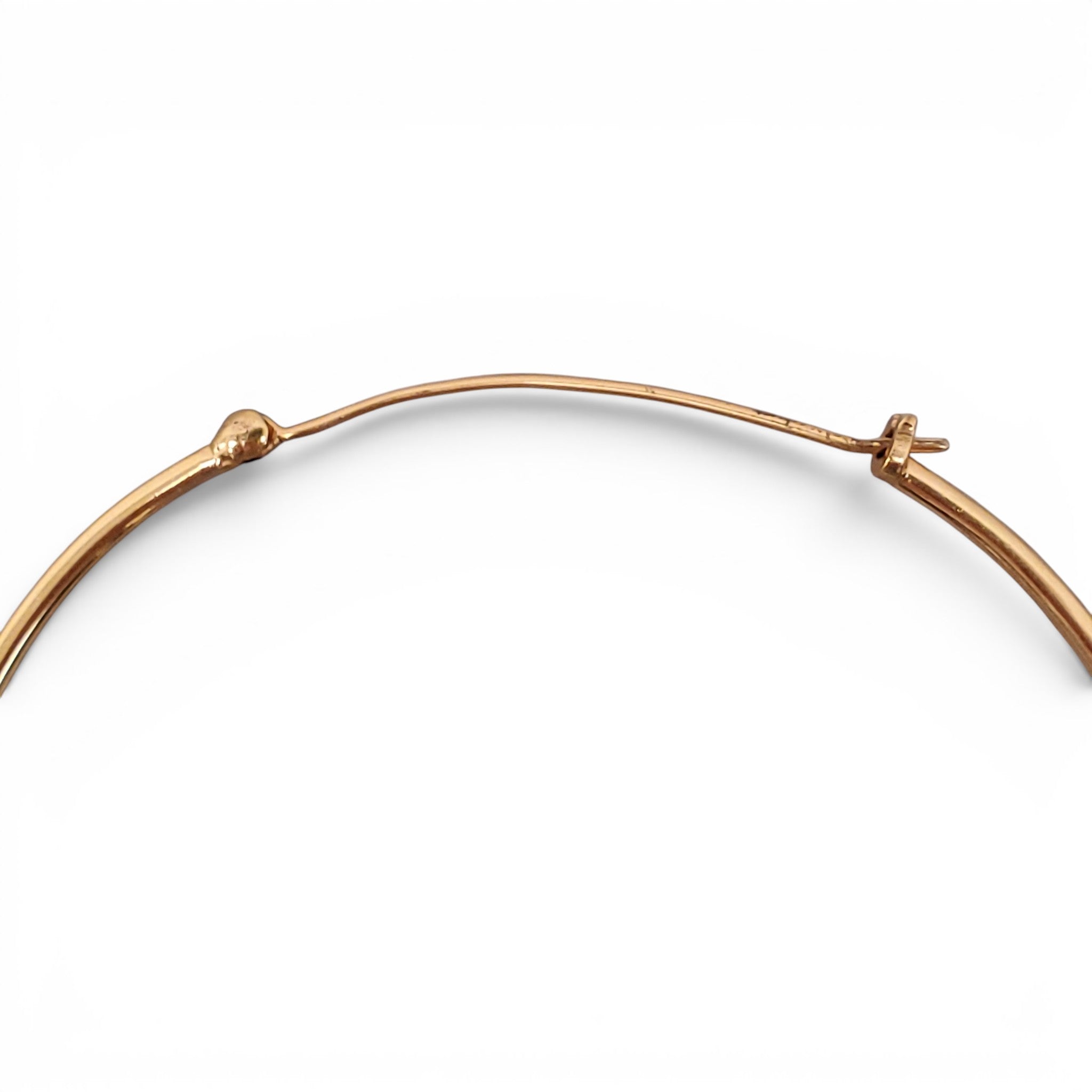 PATOU LARGE HAMMERED HOOP EARRINGS