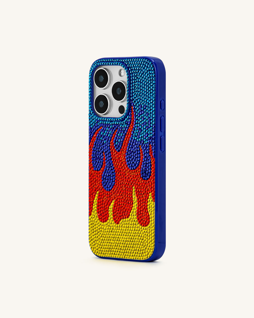 Flame Pattern Phone Case - Multicolor Blue