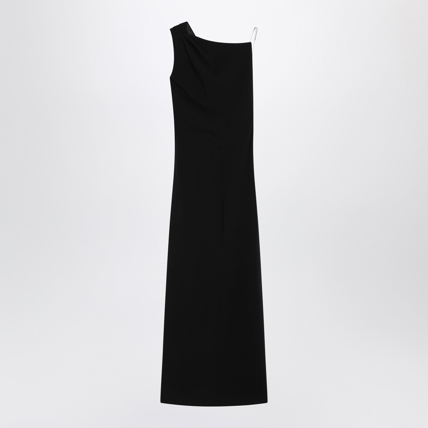 Max Mara Pianoforte Long Black Cady Bustier Dress Women