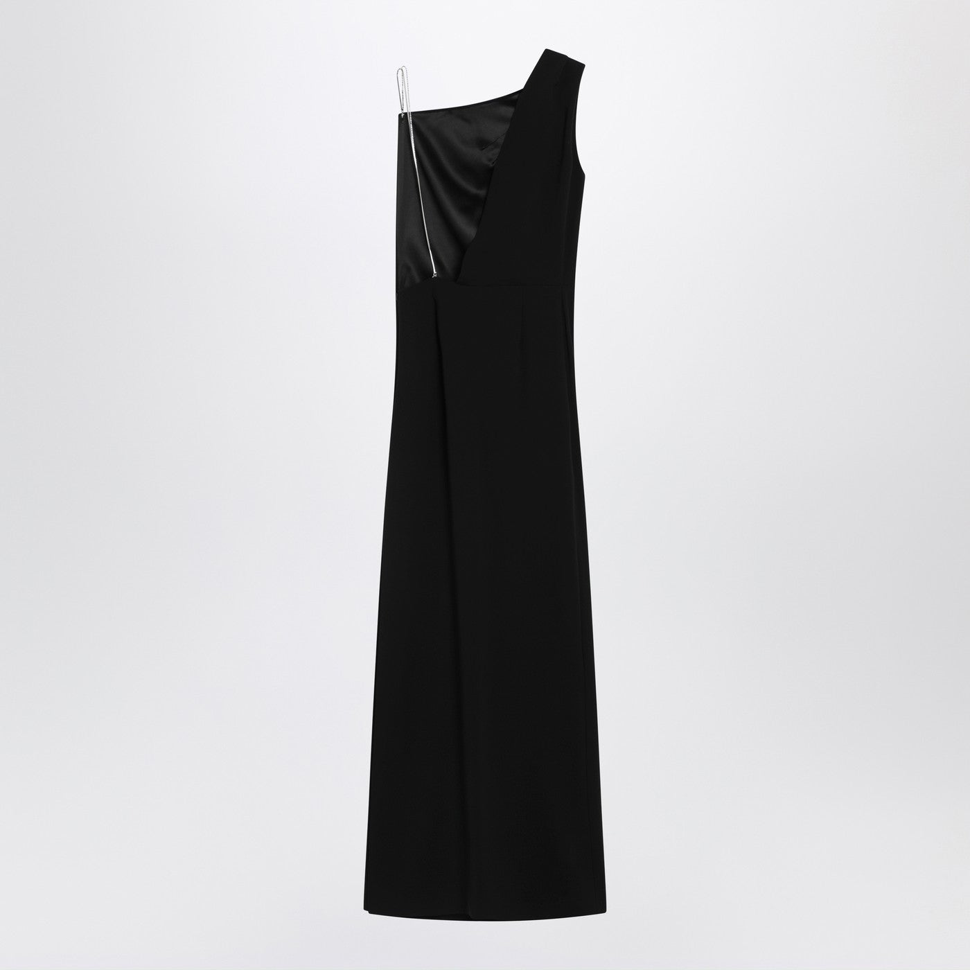 Max Mara Pianoforte Long Black Cady Bustier Dress Women