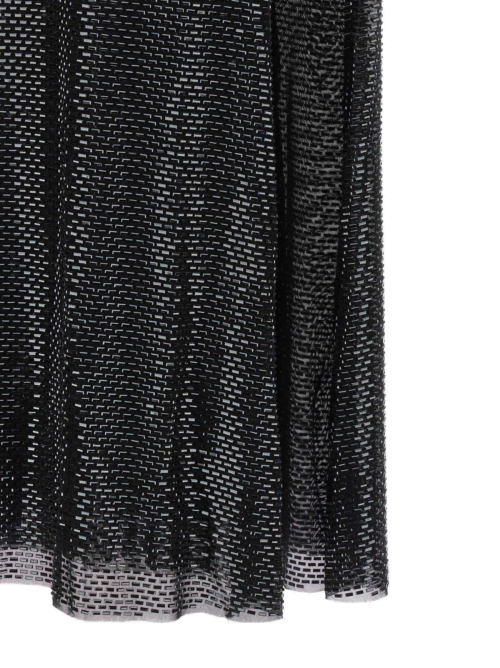 Self Portrait Women 'Black Rhinestone Draped Maxi' Dress