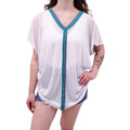 PITUSA WHITE COVER-UP BLOUSE - SIZE S