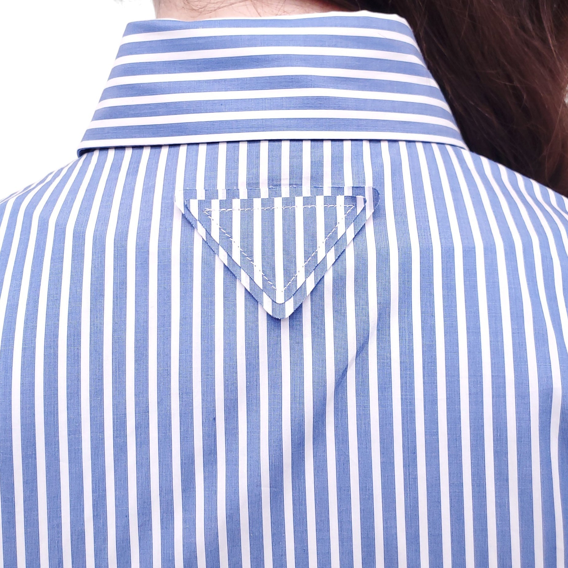 PRADA CRYSTAL EMBROIDERED STRIPED SHIRT - SIZE 38