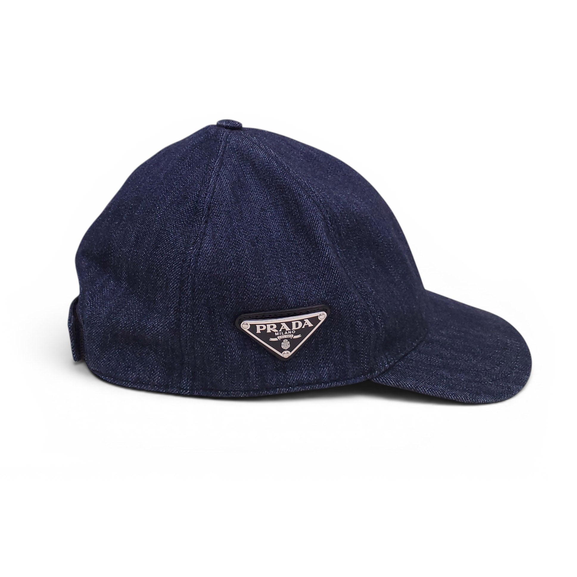 PRADA DENIM BASEBALL HAT - SIZE L