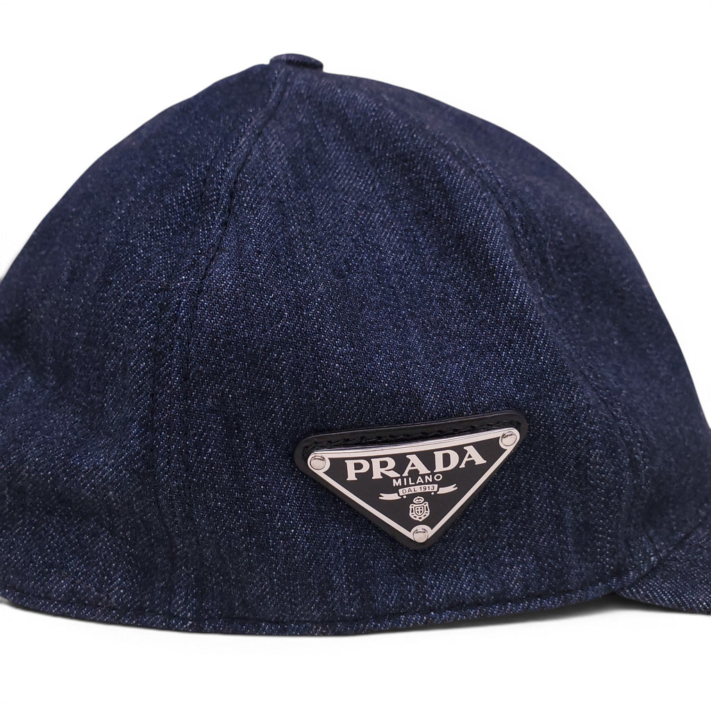 PRADA DENIM BASEBALL HAT - SIZE L