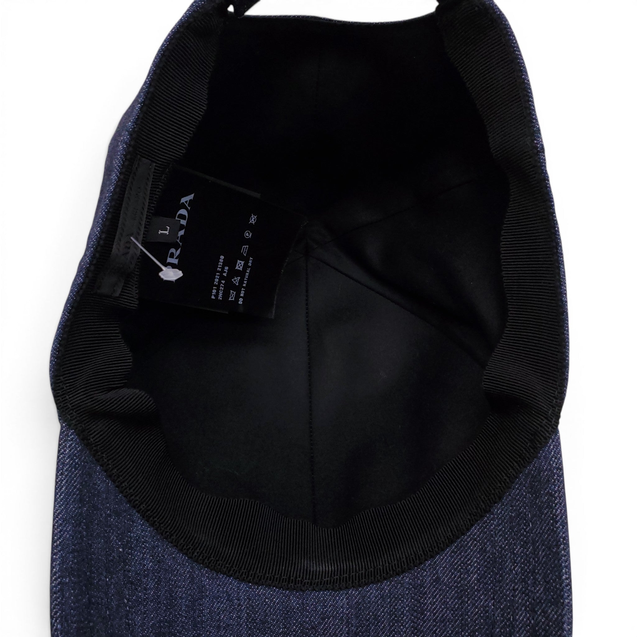 PRADA DENIM BASEBALL HAT - SIZE L