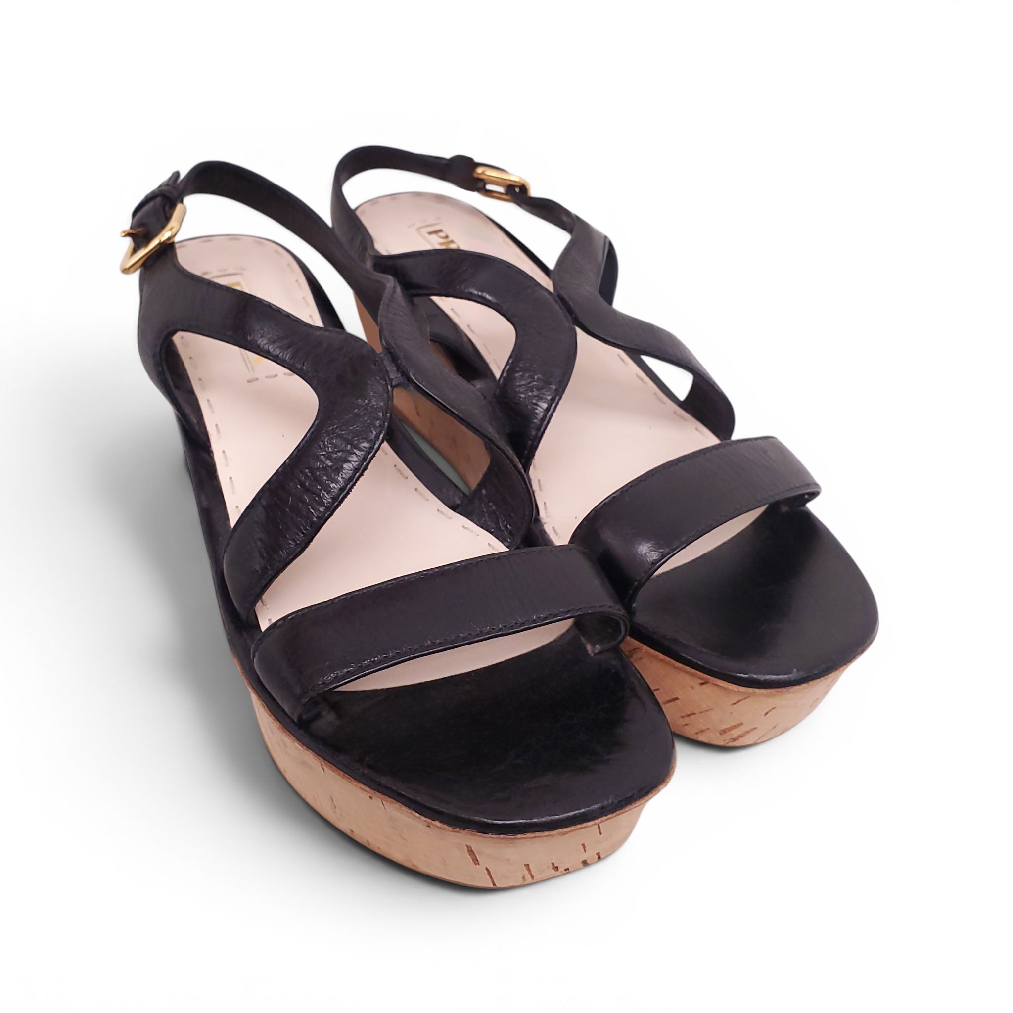 PRADA BLACK SQUIGGLE ESPADRILLES - SIZE 40