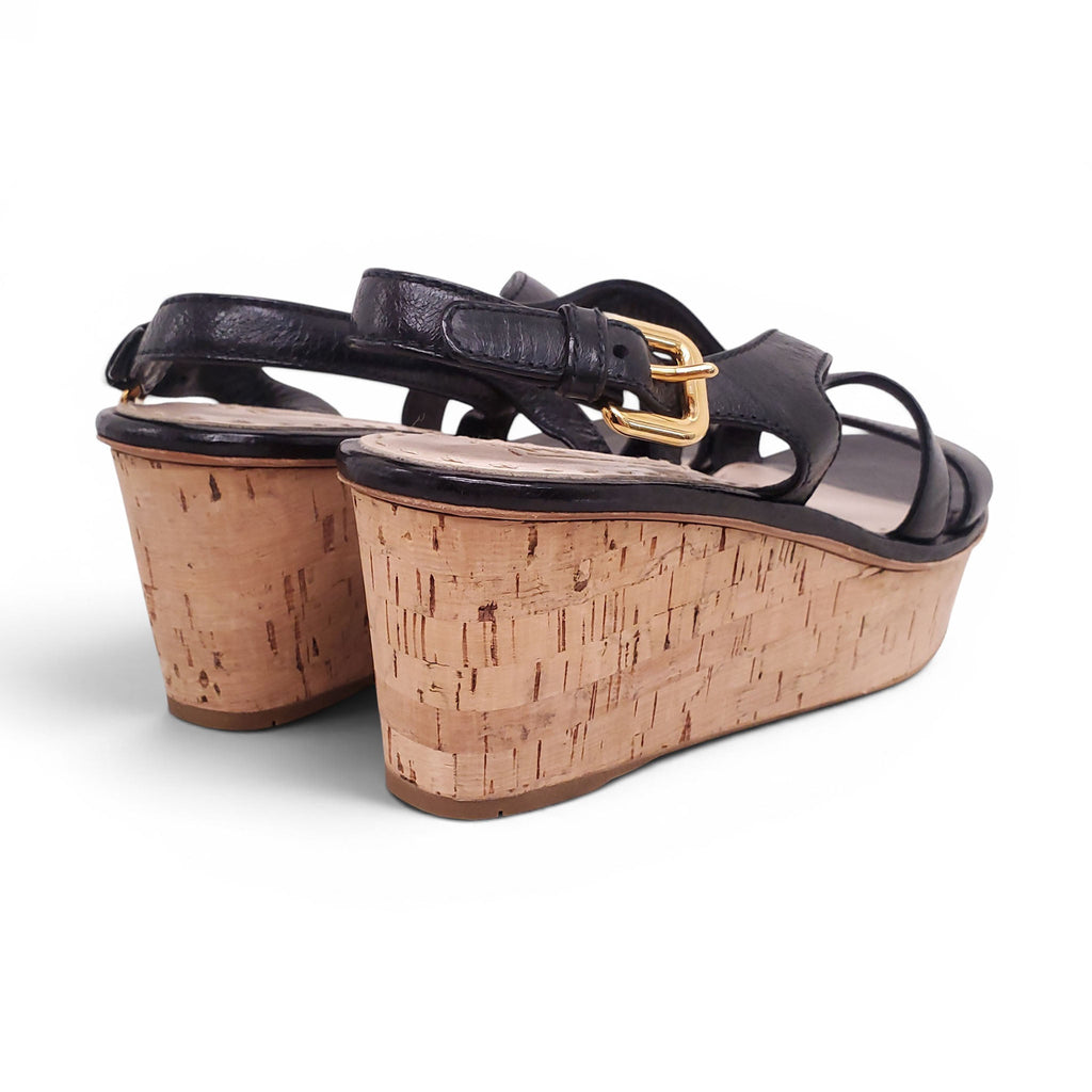 PRADA BLACK SQUIGGLE ESPADRILLES - SIZE 40