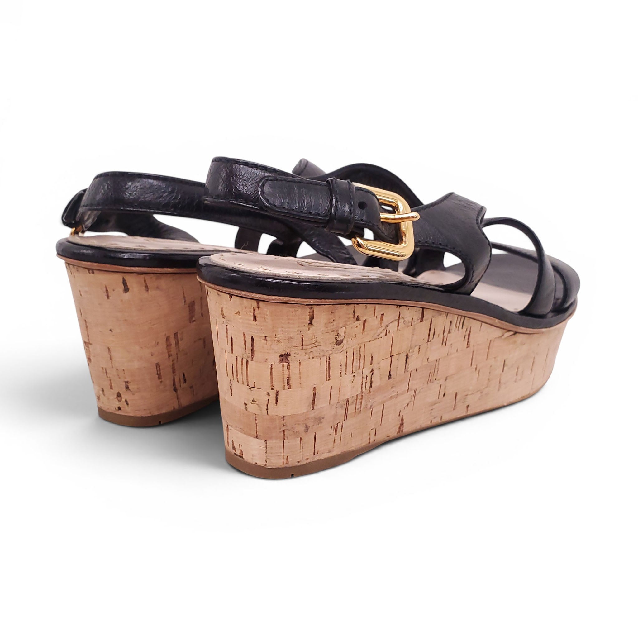 PRADA BLACK SQUIGGLE ESPADRILLES - SIZE 40