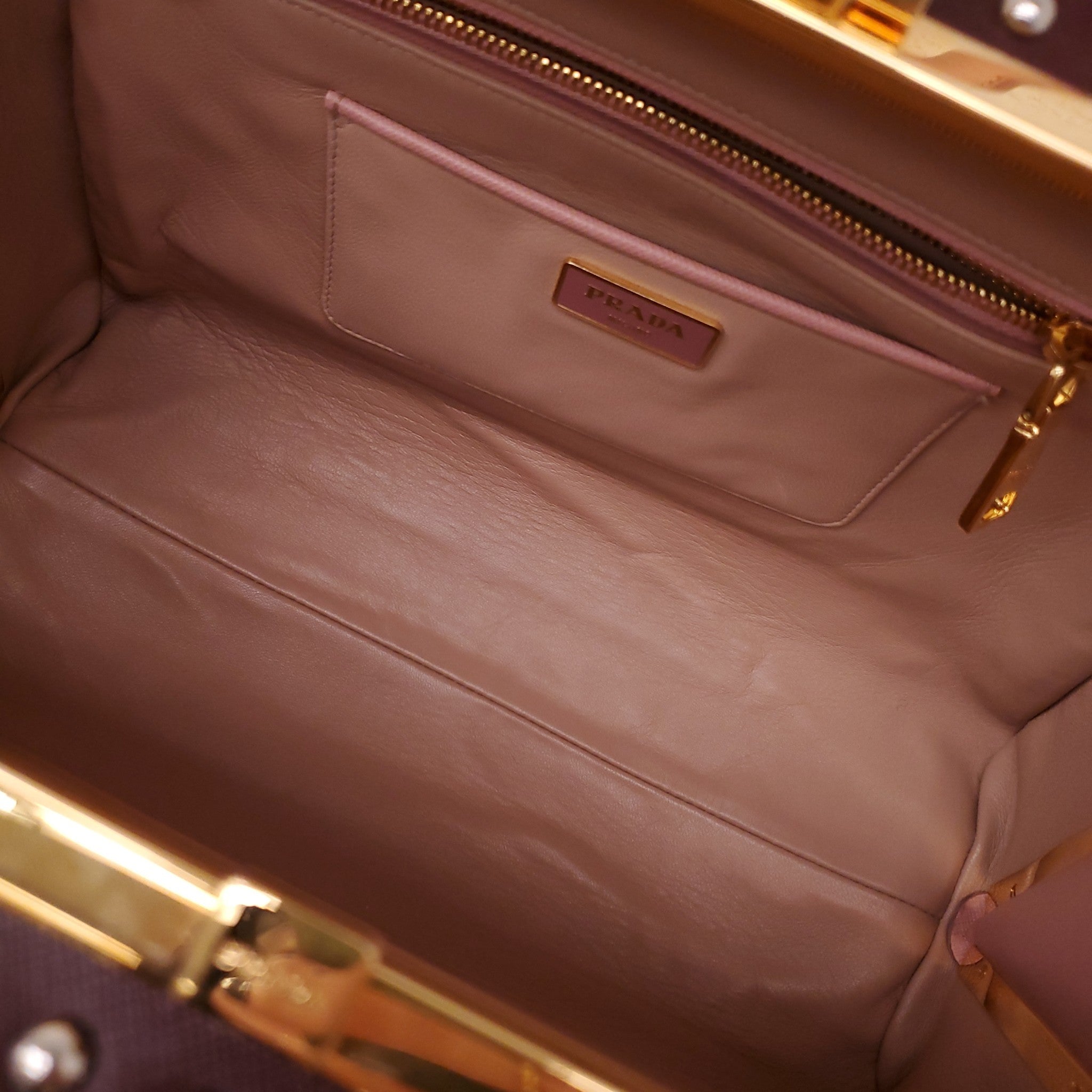 PRADA PINK CRYSTAL SAFFIANO TOTE BAG
