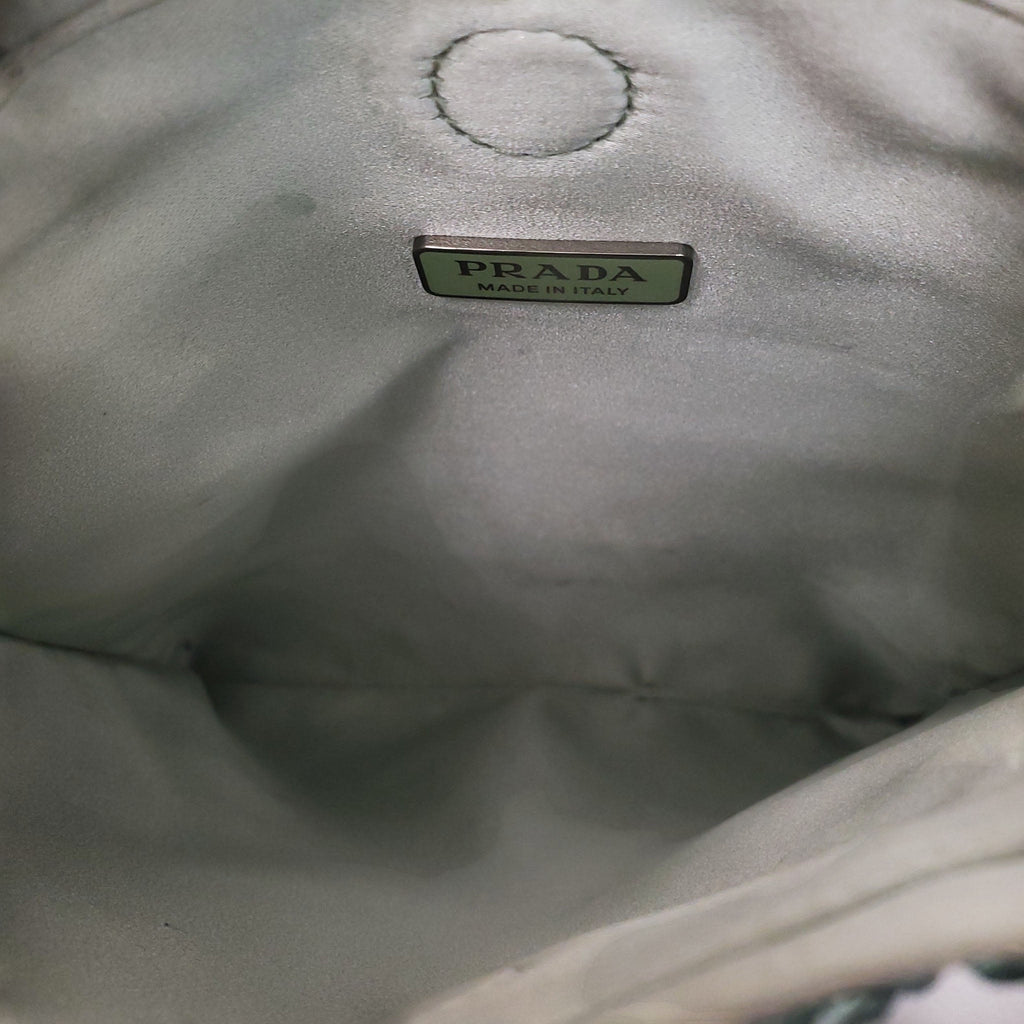 PRADA SEAFOAM CRYSTAL CROSSBODY BAG