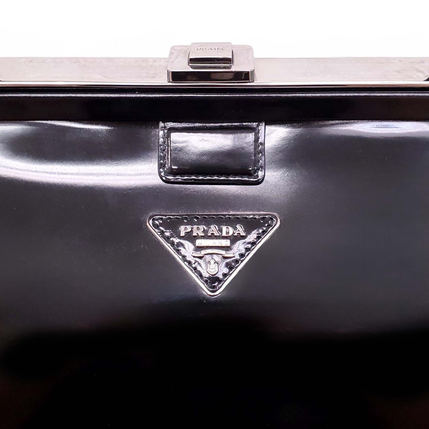 PRADA SPAZZOLATO BORSA CERNIERA BAG