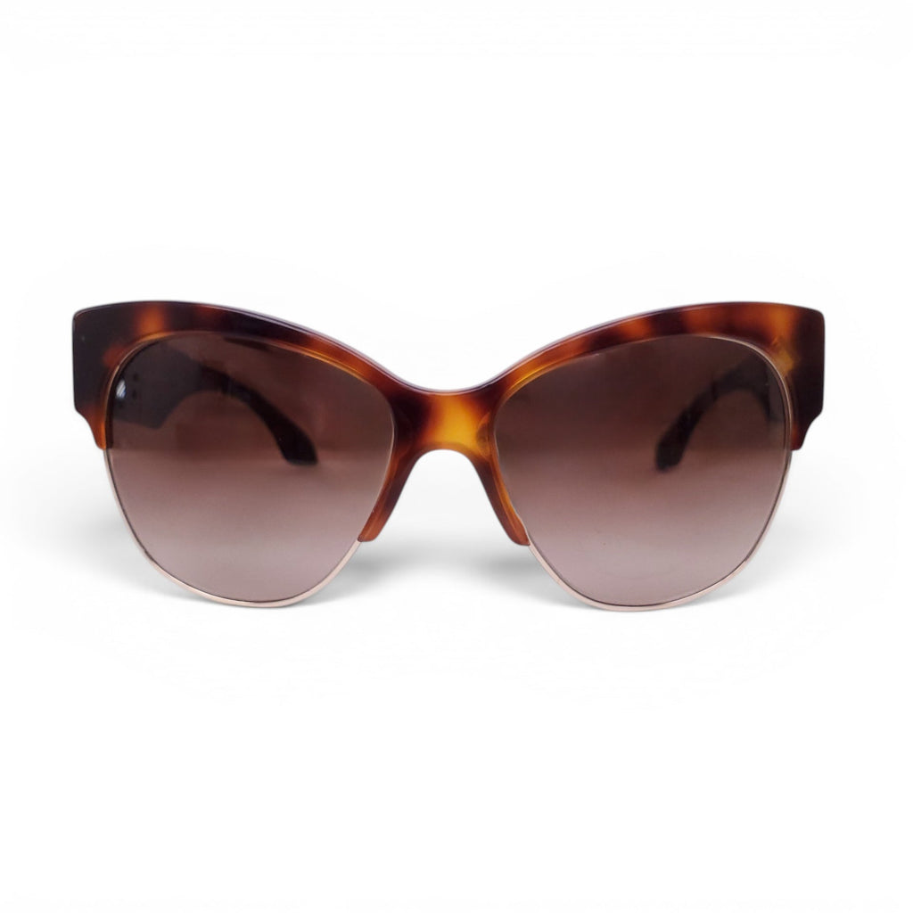 PRADA TORTOISE SHELL LOGO SUNGLASSES