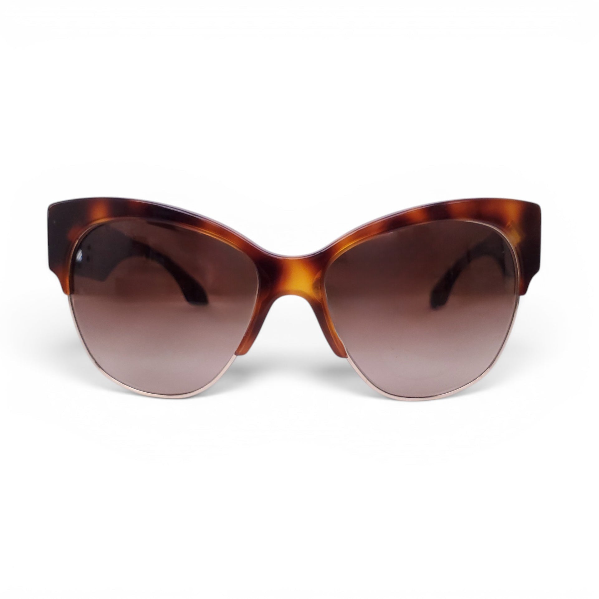 PRADA TORTOISE SHELL LOGO SUNGLASSES