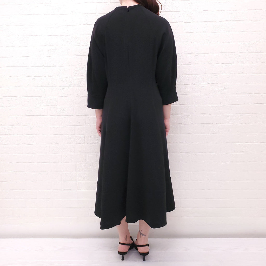 PROENZA SCHOULER BLACK DRESS WITH ZIPPER DETAIL - SIZE 8