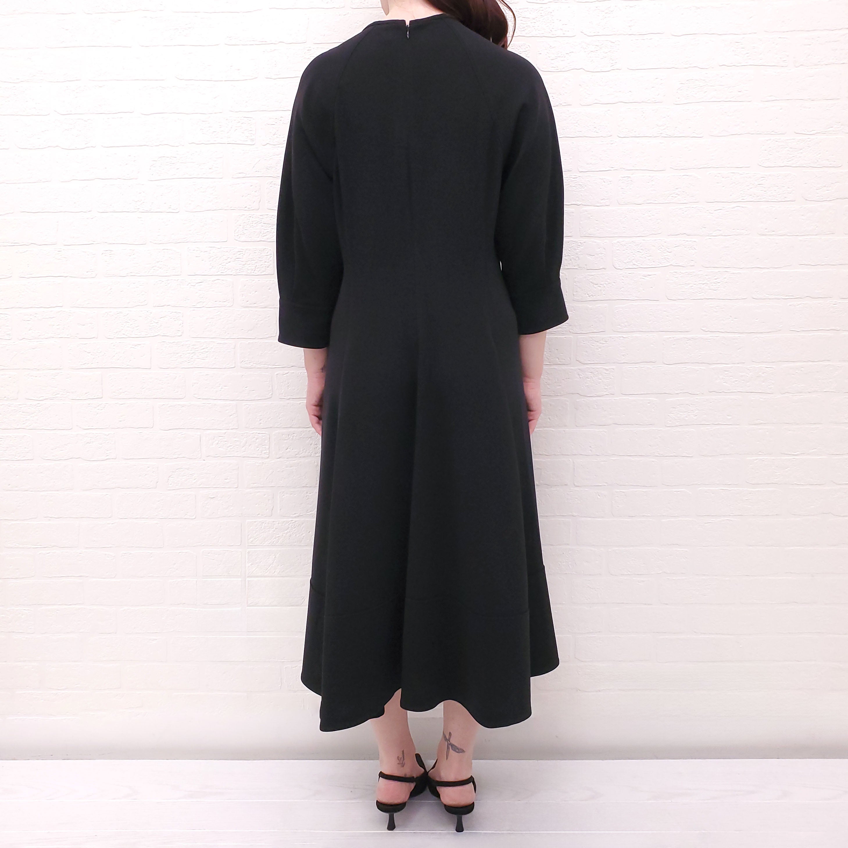 PROENZA SCHOULER BLACK DRESS WITH ZIPPER DETAIL - SIZE 8