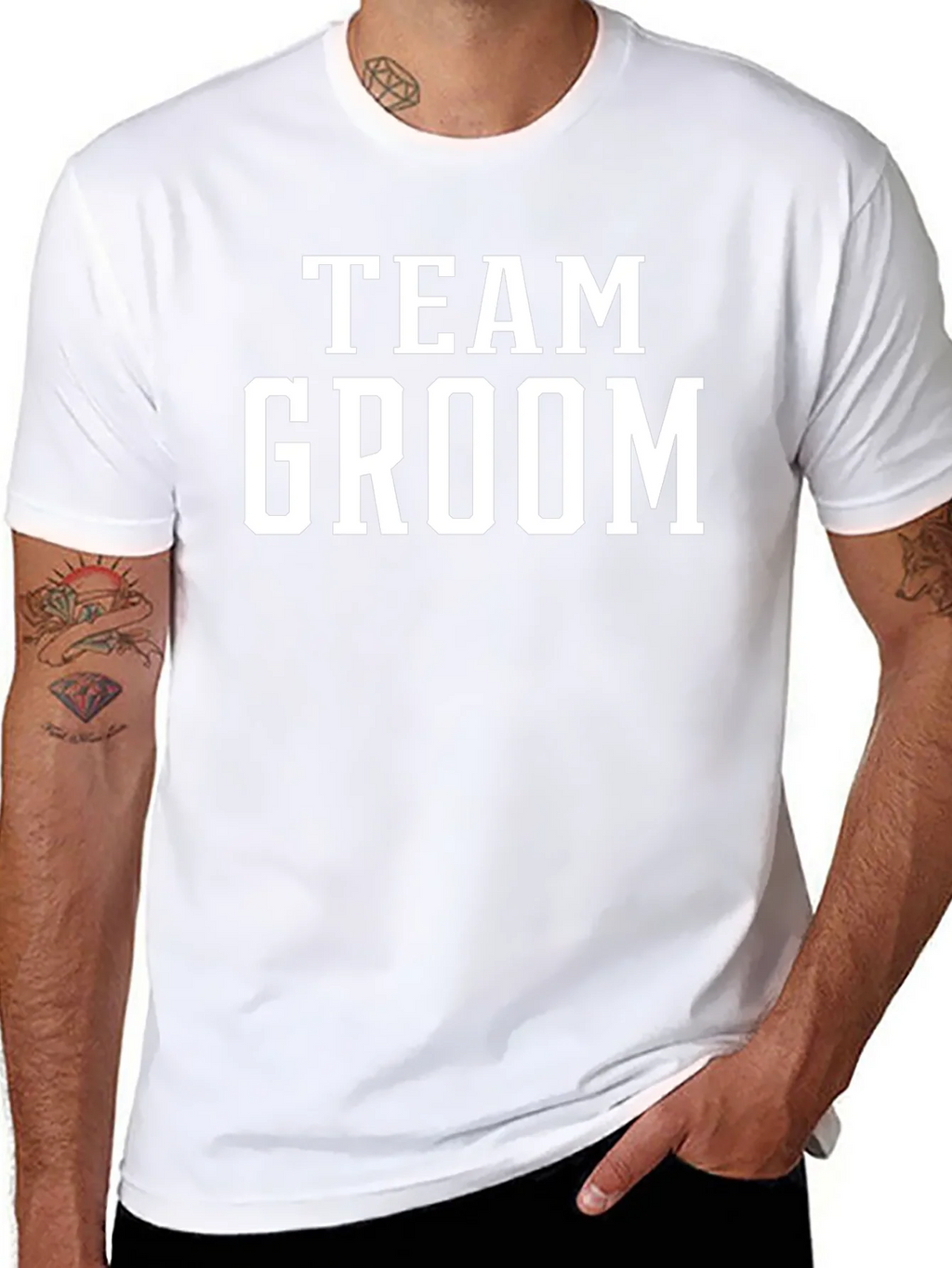 Team Groom Black T-Shirt