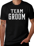 Team Groom Black T-Shirt