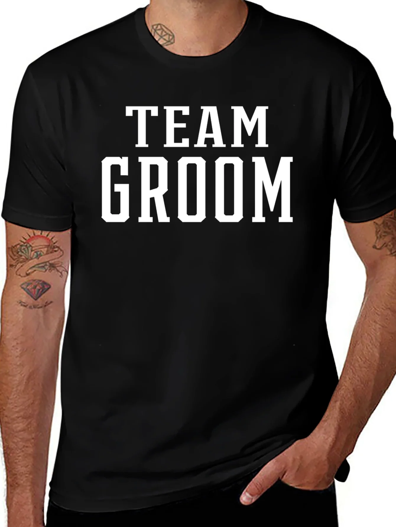 Team Groom Black T-Shirt