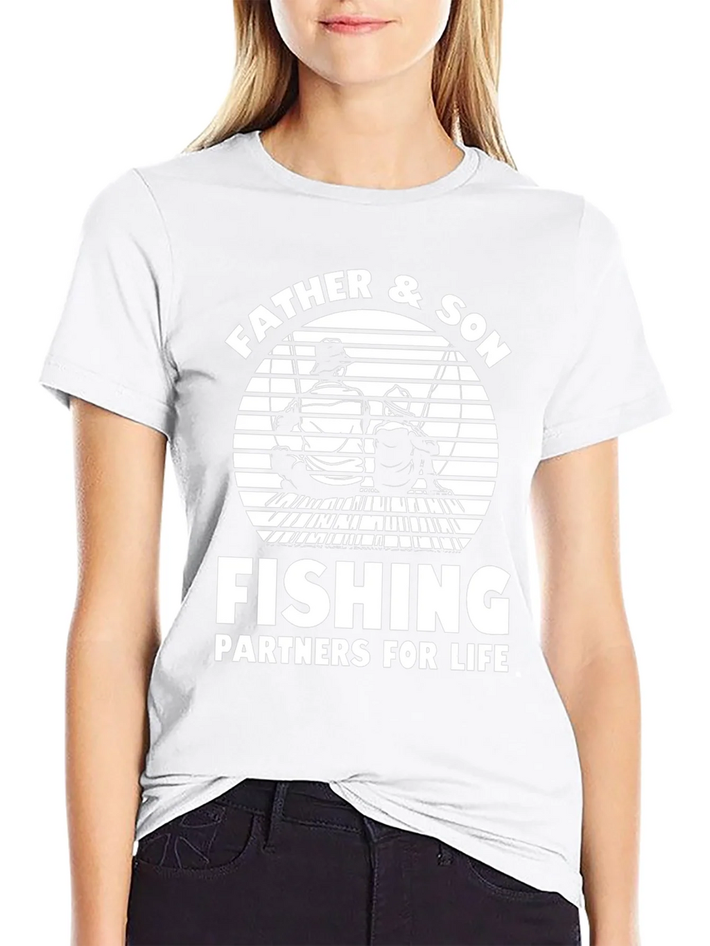 Father & Son Fishing Partners Black T-Shirt